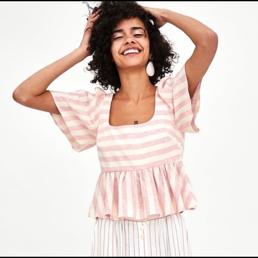 Zara striped top size M